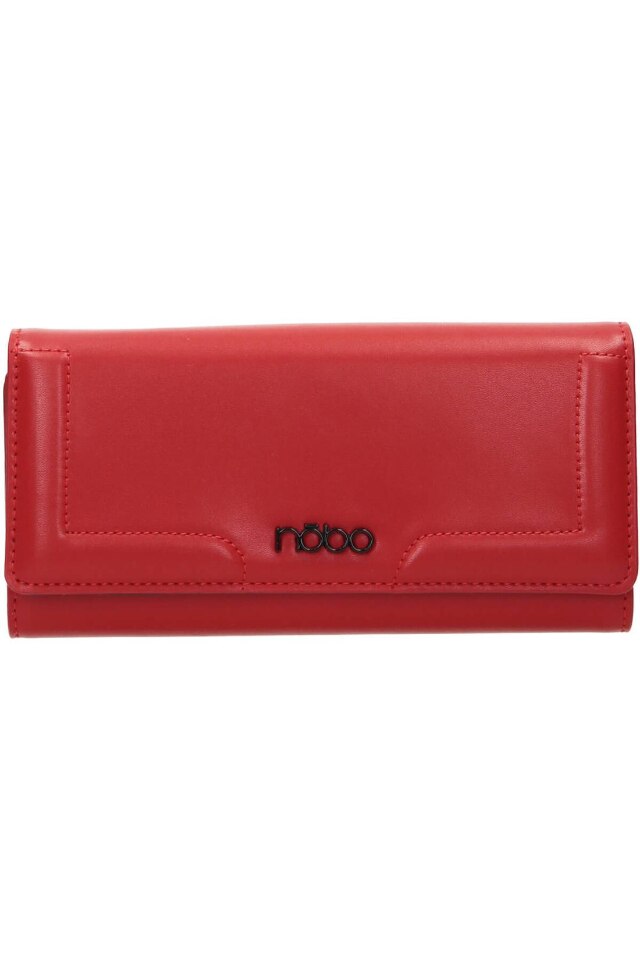 Portofel NOBO, 10x19.5x4 cm, Piele ecologica, Rosu