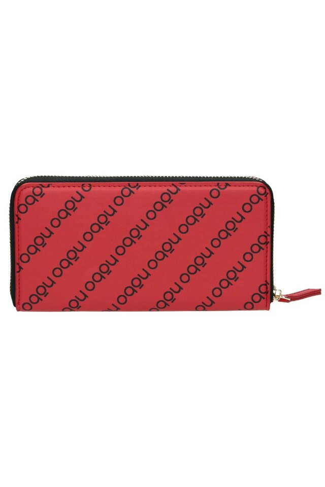 Portofel pentru femei, Nobo, NPUR-J0080-C005, Piele ecologica, 10 x 19.5 x 2.5 cm, Rosu/Negru