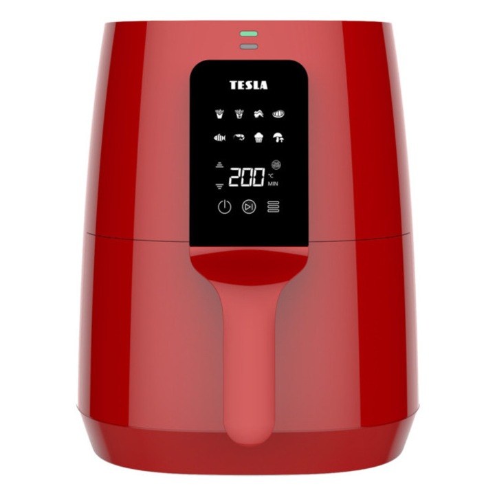 TESLA AirCook Q30 - cuptor digital multifunctional cu aer cald, 3,8 litri, 1300W - ROSU