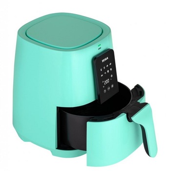 Friteuza cu aer cald TESLA Aircook Q30, 3.8L, fara ulei, 1300 W, Turcoaz Friteuza cu aer cald TESLA Aircook Q30, 3.8L, fara ulei, 1300 W, Turcoaz