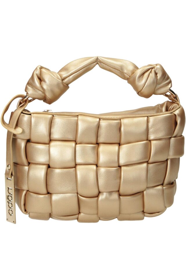 Geanta de mana, Nobo, Piele ecologica, Auriu, 20x27x6 cm