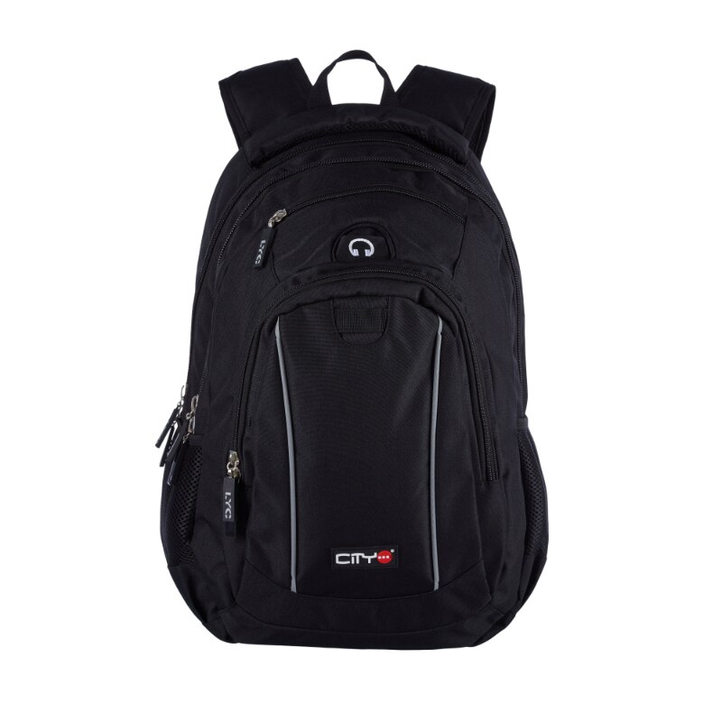 Ghiozdan, City, 50x31x25 cm, Negru