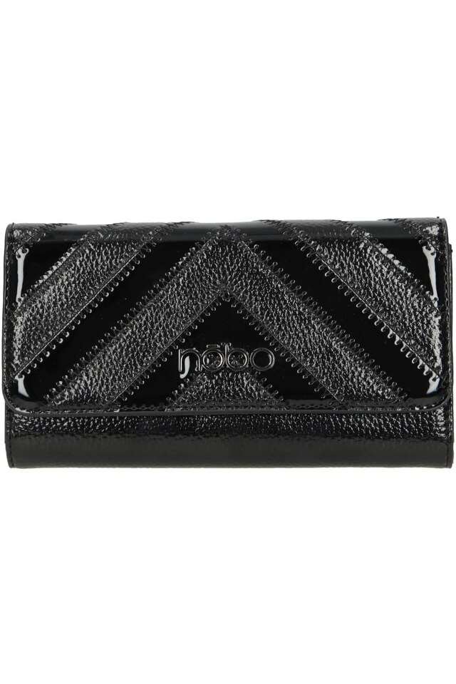 Portofel NOBO, Piele ecologica, Negru