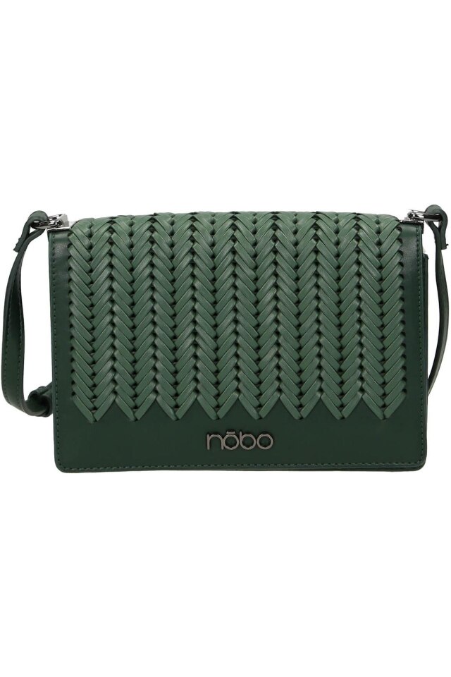 Geanta de mana, Nobo, Piele ecologica, Verde, 16 x 24 x 8.5 cm