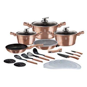 Set gatit 22 piese Berlinger Haus Metallic Line Rose Gold Edition