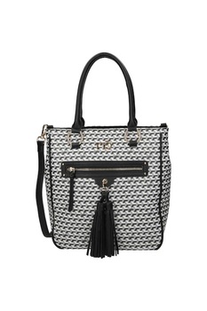 Geanta de mana, Nobo, Piele ecologica, Negru/Alb, 31x28x12.5 cm Geanta de mana, Nobo, Piele ecologica, Negru/Alb, 31x28x12.5 cm