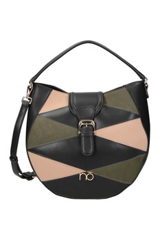 Geanta de dama, Nobo, Buzunar interior, Detalii peticite, 29 x 34 x 12 cm, Negru Geanta de dama, Nobo, Buzunar interior, Detalii peticite, 29 x 34 x 12 cm, Negru