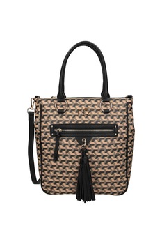 Geanta de mana, Nobo, Piele ecologica, Negru/Bej, 31x28x12.5 cm Geanta de mana, Nobo, Piele ecologica, Negru/Bej, 31x28x12.5 cm