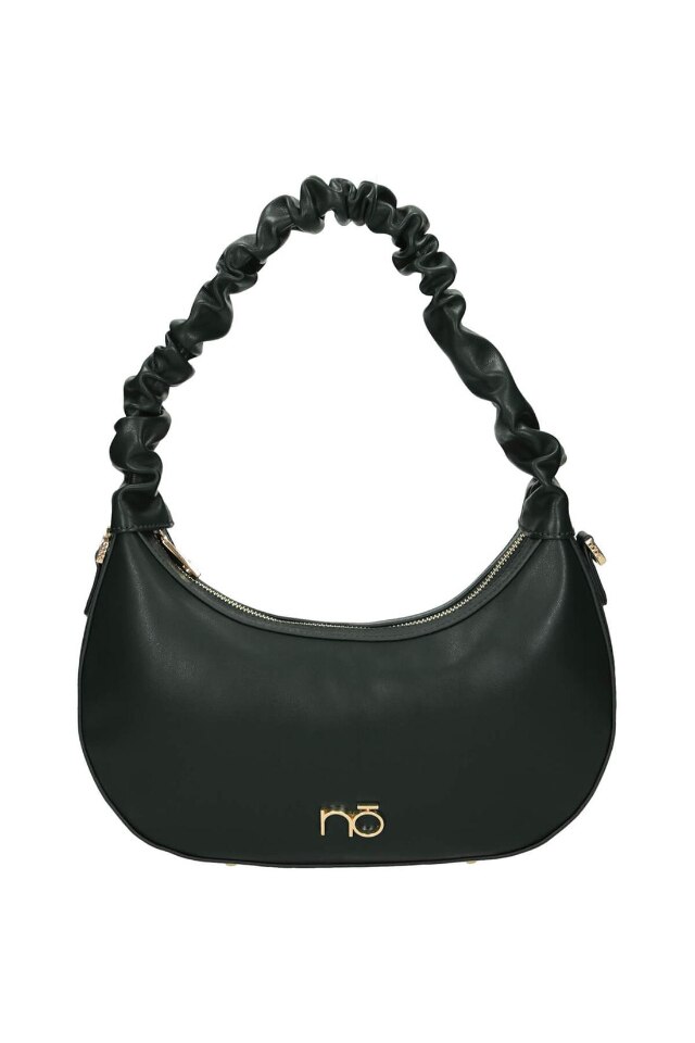 Geanta de dama, Nobo, Toarta incretita, Buzunar interior, 15 x 31 x 8 cm, Negru