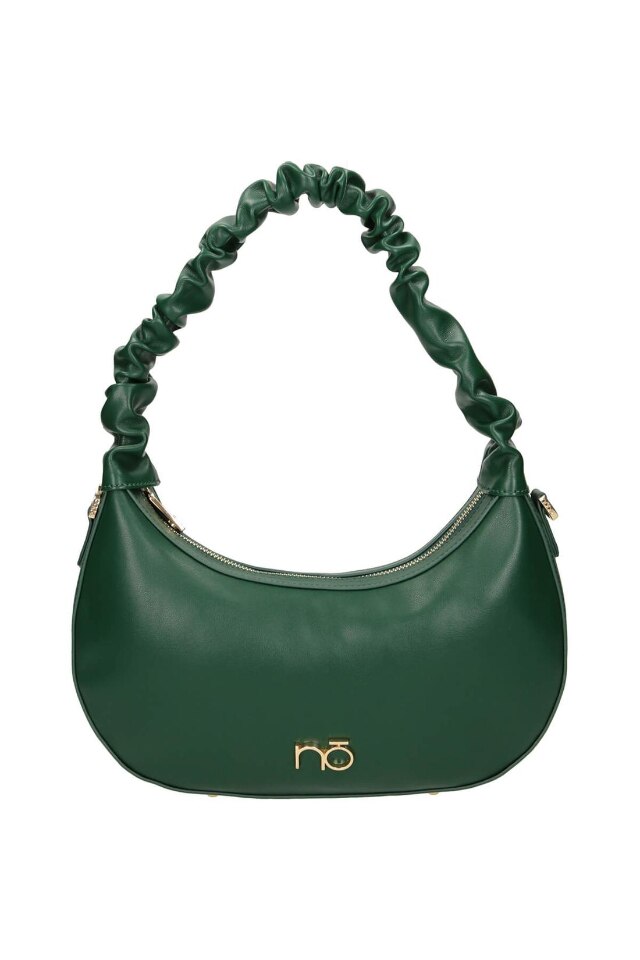 Geanta de dama, Nobo, Toarta incretita, Buzunar interior, 15 x 31 x 8 cm, Verde