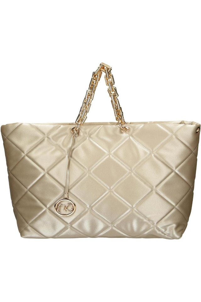 Geanta de mana, NOBO, NBAG-L2650-C023, Piele ecologica, 34x44x10 cm, Auriu