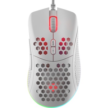 Mouse Genesis Krypton 550, 8000dpi, optic, USB cu fir, Alb Mouse Genesis Krypton 550, 8000dpi, optic, USB cu fir, Alb