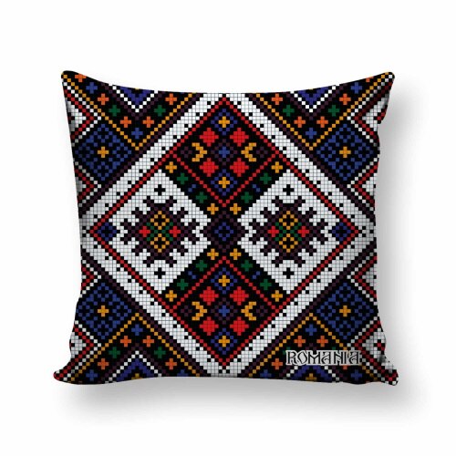 Perna print Deco poliester plus fibra poliester siliconizata, dimensiuni 263, 43 x 43 cm