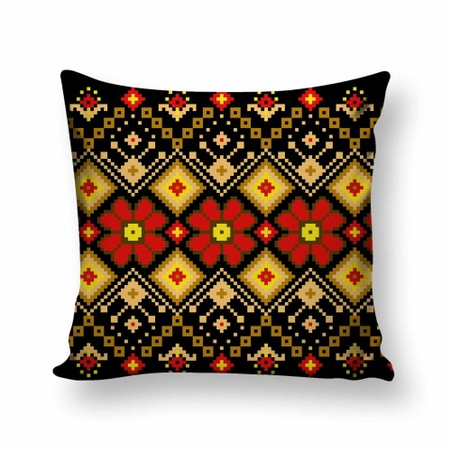 Perna print Deco, poliester plus fibra poliester siliconizata, dimensiuni 43 x 43 cm