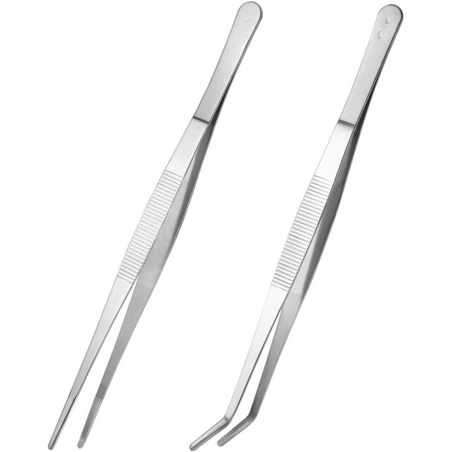 Set 2 pensete hranire pentru reptile, argintii, 25 cm