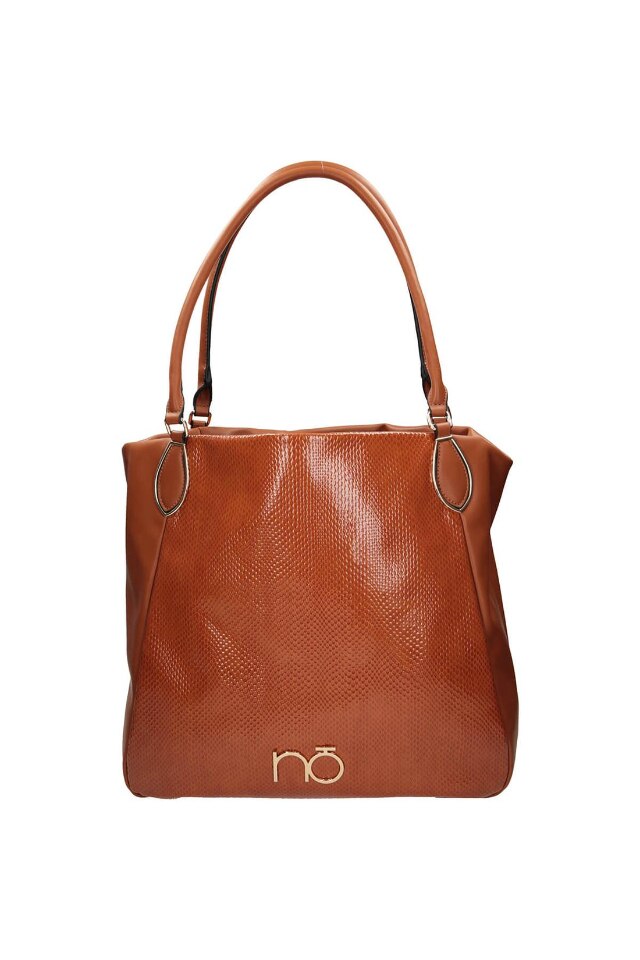 Geanta de mana, NOBO, NBAG-L2730-C017, Piele ecologica, 41x36x13 cm, Maro