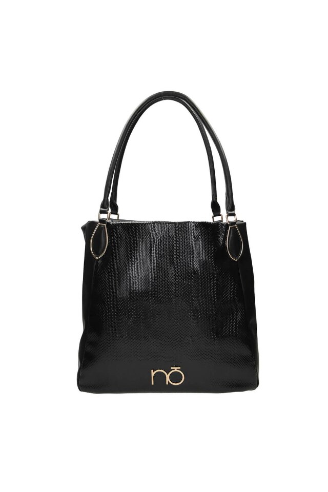Geanta de mana, NOBO, NBAG-L2730-C020, Piele ecologica, 41x36x13 cm, Negru
