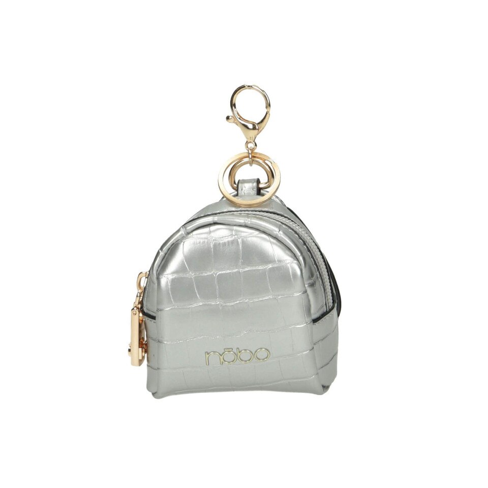 Breloc Nobo NBRE-J0010-C022, Piele ecologica, Argintiu