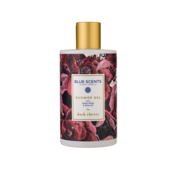 Gel de dus Blue Scents, cu cirese negre, ulei de masline organic, ierburi grecesti, 300 ml Gel de dus Blue Scents, cu cirese negre, ulei de masline organic, ierburi grecesti, 300 ml