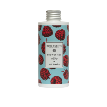 Gel de dus Blue Scents, cu fructe de padure, ulei de masline organic, 300 ml Gel de dus Blue Scents, cu fructe de padure, ulei de masline organic, 300 ml