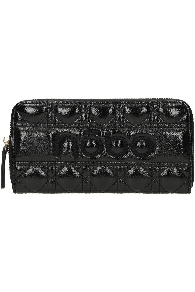 Portofel pentru femei, Nobo, NPUR-L1040-C020, Piele ecologica, 10 x 19.5 x 3.5 cm, Negru