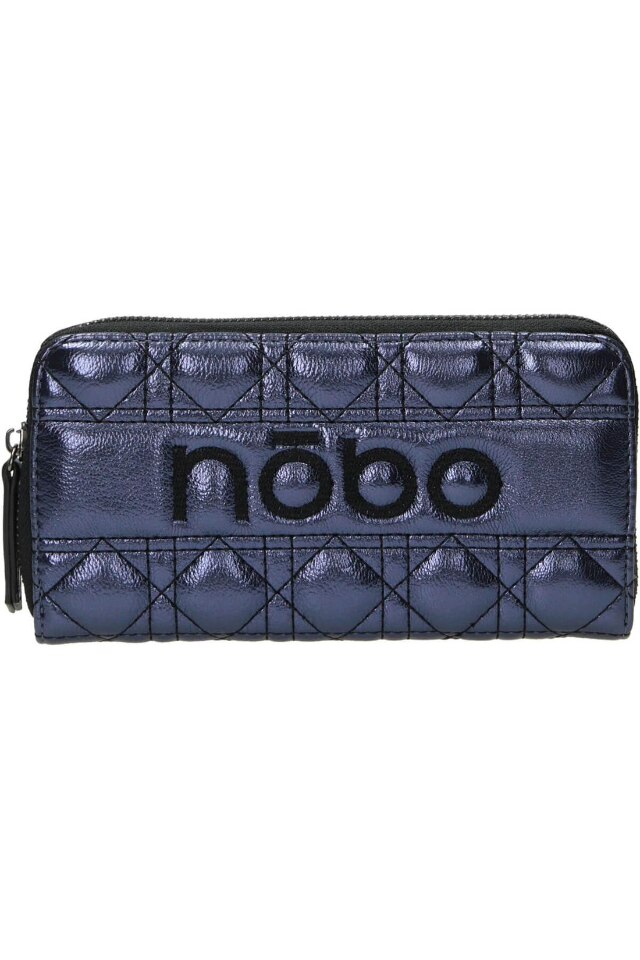 Portofel pentru femei, Nobo, NPUR-L1040-C013, Piele ecologica, 10 x 19.5 x 3.5 cm, Albastru/Negru