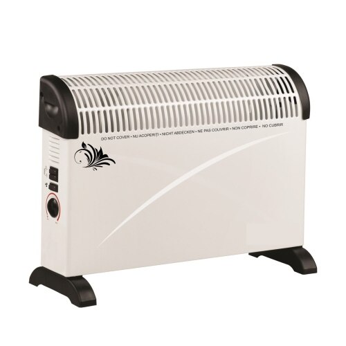Convector electric Deco, 3 trepte, 2000 W, 570 x 134 x 400 mm, termostat reglabil, alb