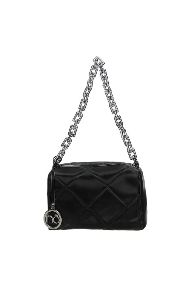 Geanta de mana, Nobo, Piele ecologica, Negru, 18 x 23 x 10 cm