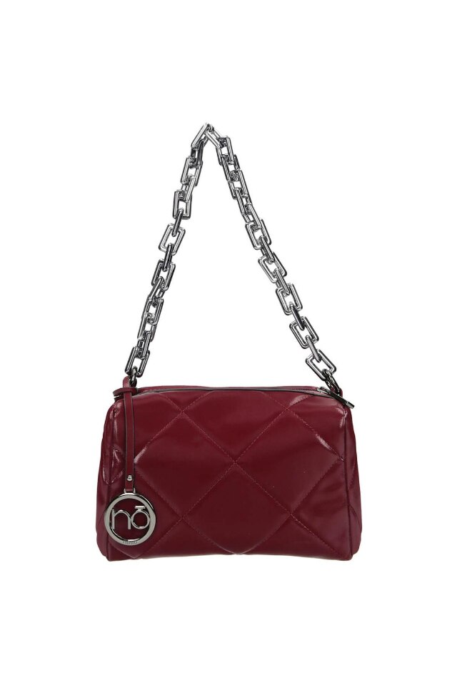 Geanta de mana, Nobo, Piele ecologica, Rosu, 18 x 23 x 10 cm