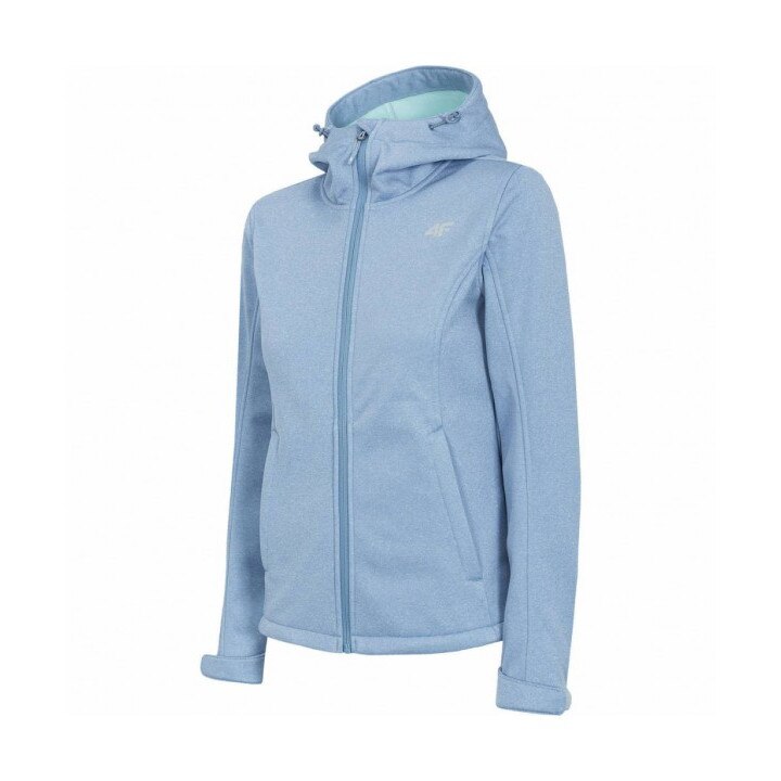 Jacheta softshell pentru femei 4F NOSH4-SFD001, Interior microfleece, Albastru deschis, S