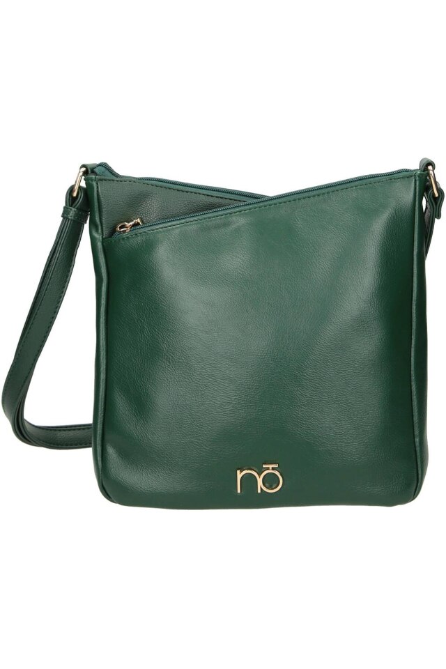 Geanta de mana, Nobo, Piele ecologica, Verde, 23 x 26 x 9 cm