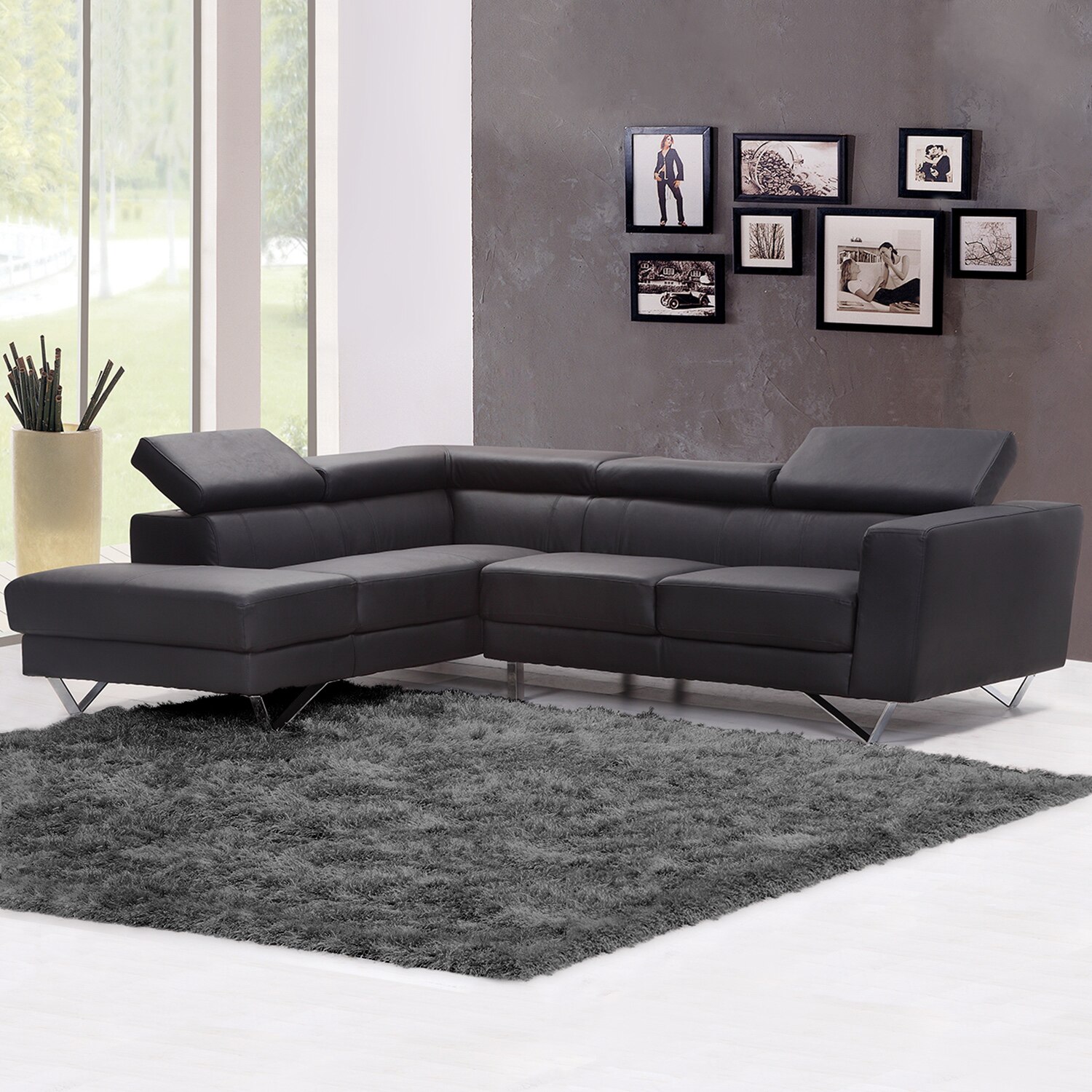 Covor Strado Shaggy 300x400, dreptunghi moale de plus, Gri