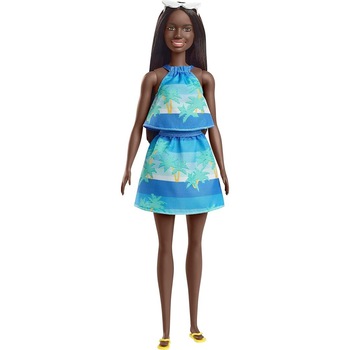 Papusa Barbie, colectia OCEAN realizate din plastic reciclat, par negru, 28cm, 3 ani Papusa Barbie, colectia OCEAN realizate din plastic reciclat, par negru, 28cm, 3 ani