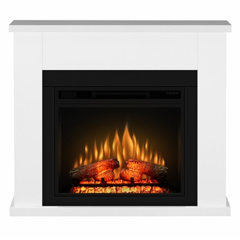 Semineu electric Derby Alb cu focar ECOFLAME 23 Semineu electric Derby Alb cu focar ECOFLAME 23