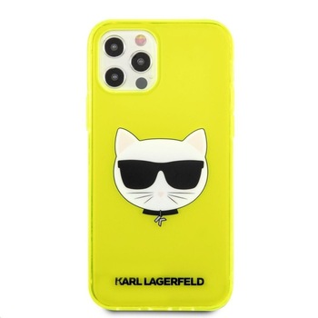 Husa Karl Lagerfeld Choupette Head pentru iPhone 12/iPhone 12 Pro Yellow Husa Karl Lagerfeld Choupette Head pentru iPhone 12/iPhone 12 Pro Yellow