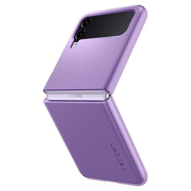 Husa slim Spigen Thin Fit compatibila cu Samsung Galaxy Z Flip 3 5G Shiny Lavender