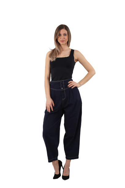 Blugi buff, Reserved, Albastru inchis, 40