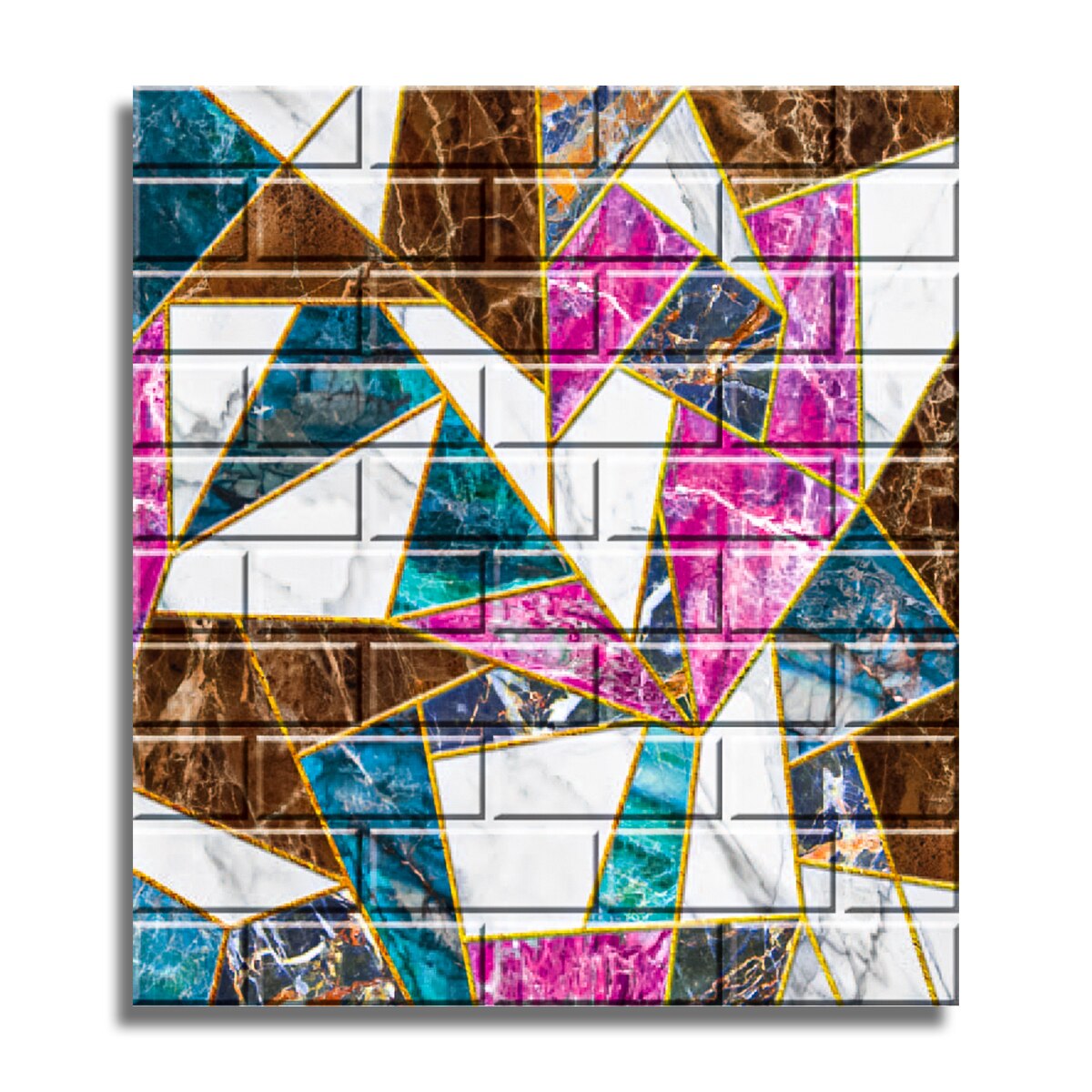 Tapet 3D Autoadeziv, design modern, usor de curatat, 70x70cm , D3570, model abstract, multicolor