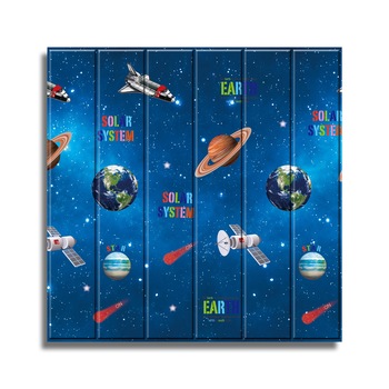 Tapet 3D Autoadeziv, design modern, usor de curatat, 70x70cm , D3549, model planete, multicolor Tapet 3D Autoadeziv, design modern, usor de curatat, 70x70cm , D3549, model planete, multicolor