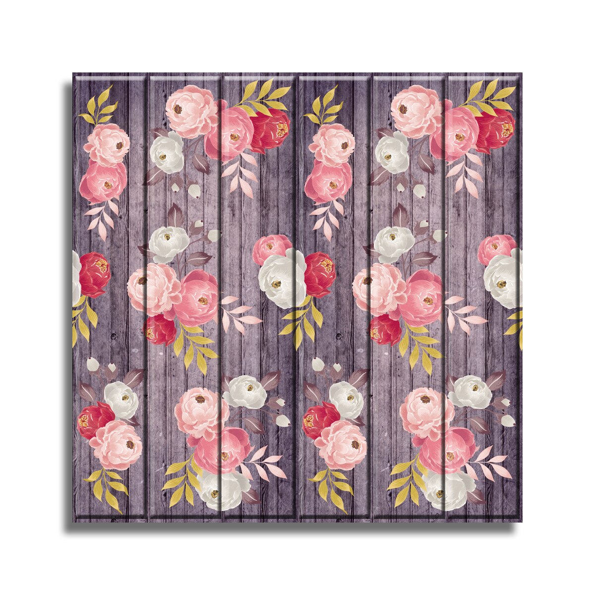 Tapet 3D Autoadeziv, design modern, usor de curatat, 70x70cm , D3540, model flori, multicolor