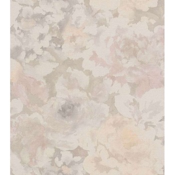 Tapet fibra textila, Deco 455656, model floral, stil clasic, 10 x 0.53 m, bej, portocaliu si roz Tapet fibra textila, Deco 455656, model floral, stil clasic, 10 x 0.53 m, bej, portocaliu si roz