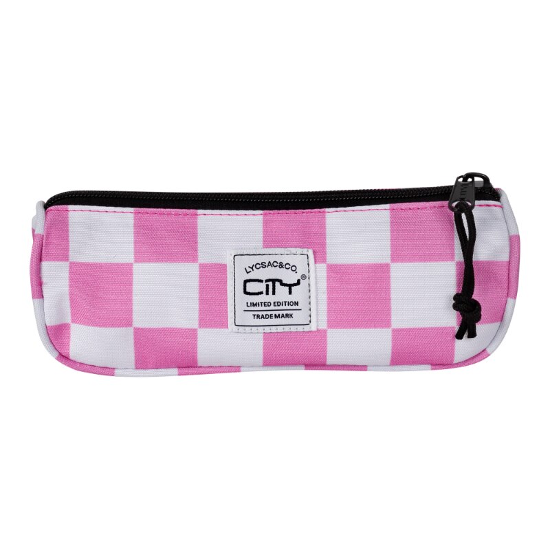 Penar cu fermoar pentru fete CiTY, Neechipat, Poliester, Roz/Alb