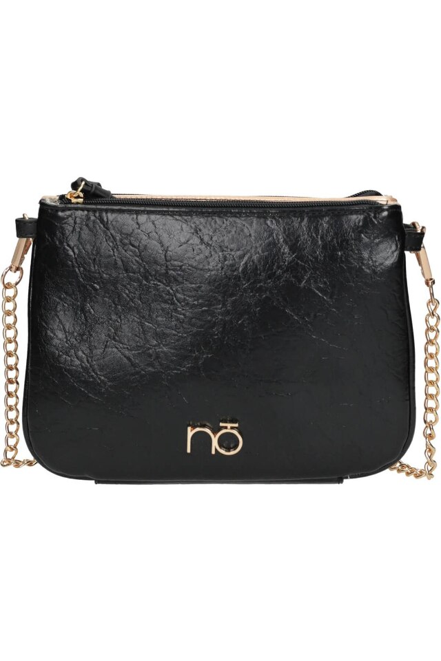 Geanta dama, Nobo NBAG-K2790-CM20, Piele ecologica, 18 x 25 x 4 cm, Negru