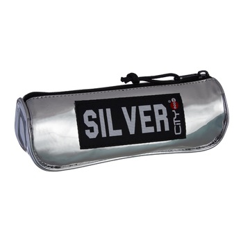 Penar cu fermoar pentru fete CiTY, Neechipat, Argintiu Penar cu fermoar pentru fete CiTY, Neechipat, Argintiu