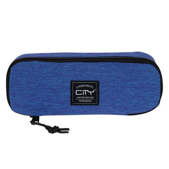 Penar cu fermoar pentru baieti CiTY, Neechipat, Poliester, Albastru Penar cu fermoar pentru baieti CiTY, Neechipat, Poliester, Albastru