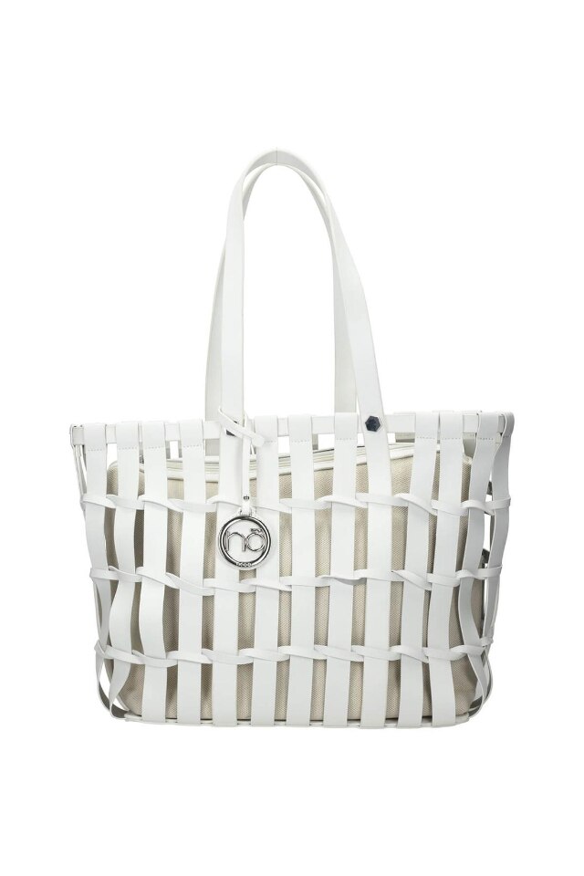 Geanta de mana Nobo, Piele ecologica, Alb