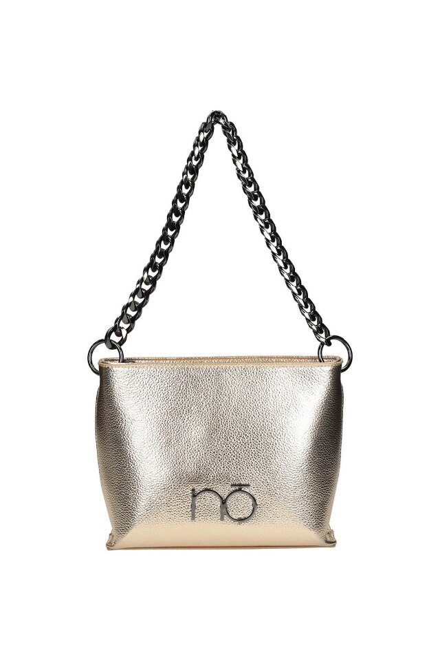 Geanta de mana, Nobo, Piele ecologica, Auriu, 20x28x7 cm