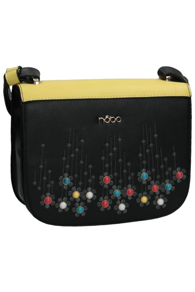 Geanta Nobo, 20x23x9 cm, Piele ecololgica, Negru