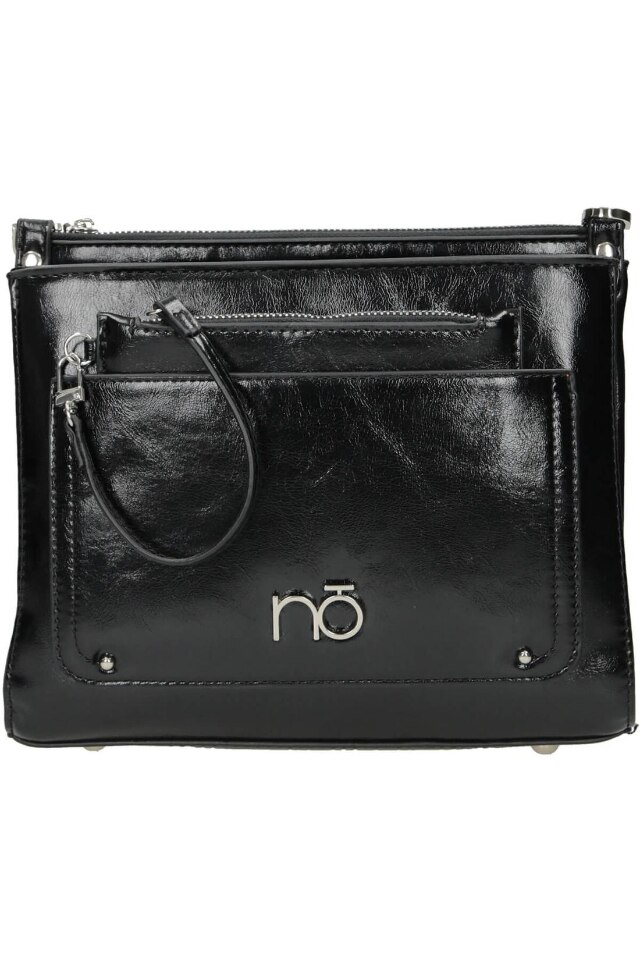Geanta Nobo, 21.5x10x25 cm, Piele ecololgica, Negru
