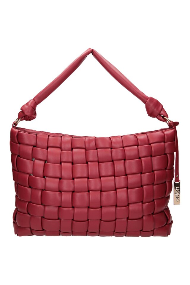 Geanta de mana, Nobo, Impletita, Buzunar interior, 43 x 30 x 9 cm, Rosu